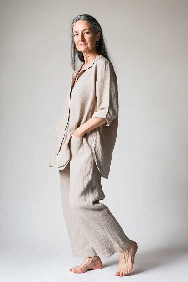 The Linen Wrap Top